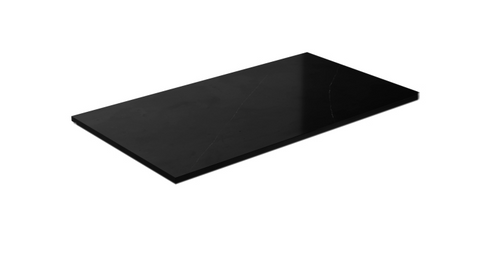 Nero Marmo Quartz Top for Elite Coffee Table, 24"Wx42"L Black with Slight Veining (CD-QT-ECT2442-NM)