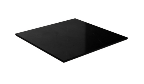 Nero Marmo Quartz Top for Elite Occasional Table, 36"Wx36"L Black with Slight Veining (CD-QT-EOT3636-NM)