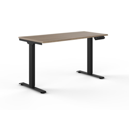 Elevare Height Adjustable Straight Frame. 2 Stage T Leg Design Steel Construction Black Finish (CD-SE-E2S-HAT-BLK)