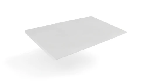 Knife edge top for Media wall center, compatible with Veloce legs, Potenza executive legs, pranzo bases, Aureola bases and Bicci bases, 60"W*48"/42"D*1.575"H Blanco (CD-TOP-MWU-B)