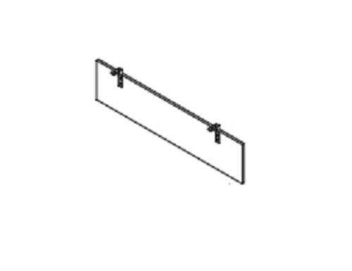 Laminate Modesty Panel and Hardware 48'-Blanco (CD-VLM48-B (4))