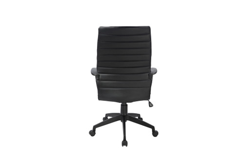 Arte High Back Executive Chair, Black Nylon Base, Black Bonded Leather (CD-128B), alternate view 5 (CD-128B)