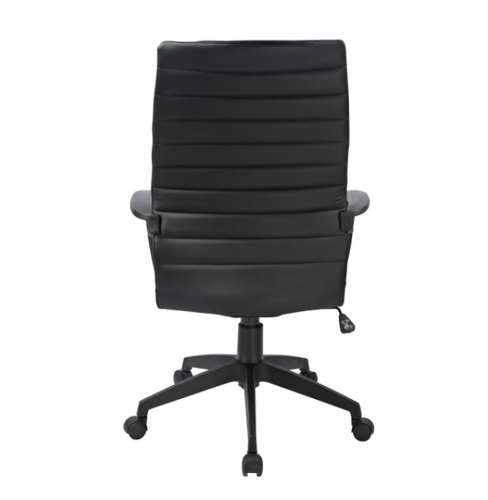 Arte High Back Executive Chair, Black Nylon Base, Black Bonded Leather (CD-128B) Arte High Back Executive Chair, Black Nylon Base, Black Bonded Leather (CD-128B)