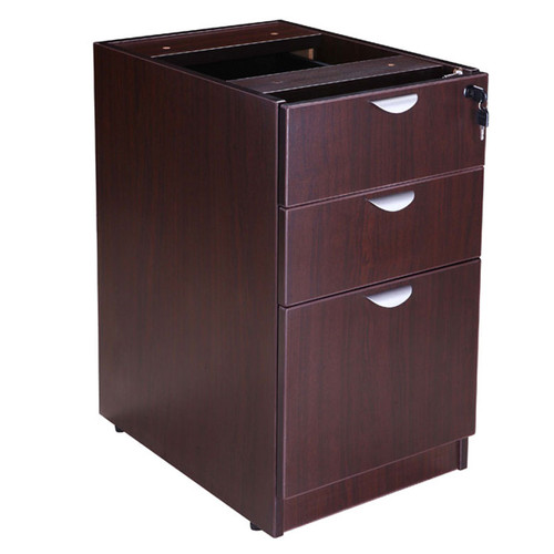 Boss Office Suite 60" Desk with Box/Box/File Pedestal, Mocha (GROUPA23-MOC) Boss Office Suite 60" Desk with Box/Box/File Pedestal, Mocha (GROUPA23-MOC)