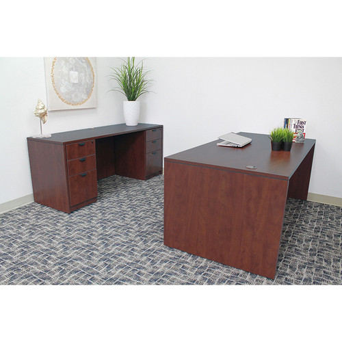 Boss Office Suite Office Products Office Suite, 71 Inch Desk and Credenza with Dual Box/Box/File Storage Pedestals, Mahogany (GROUPA2-M) Boss Office Suite Office Products Office Suite, 71 Inch Desk and Credenza with Dual Box/Box/File Storage Pedestals, Mahogany (GROUPA2-M)