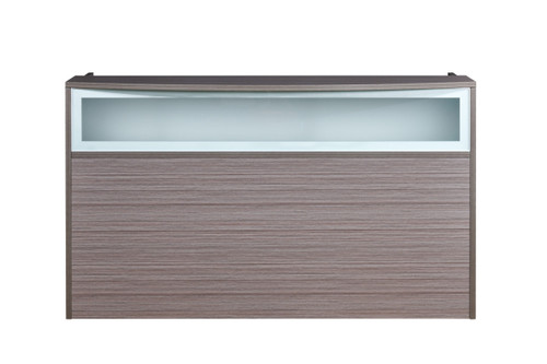 Boss Office Suite 71" Frosted Reception Desk with Reversible Return, Driftwood (GROUPB-DW1)