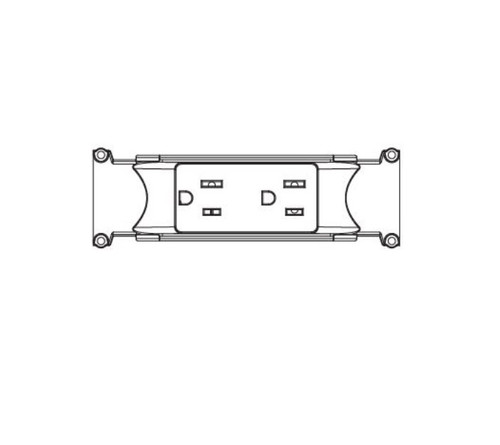 Duplex Receptacle Block - Circuit-1 (BE41917-3-A-1-8B-STK)