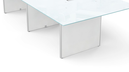 3 Legs and Hardware for Conference Table 120" & 138" - Blanco Compatible with Laminate and Glass Top (CD-12048CT-2-B-NEW), main product view (CD-12048CT-2-B-NEW)