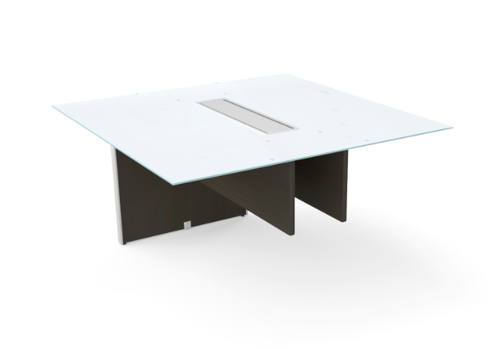 Espresso Glass Top Conference Table Extension Wire Management  (CD-GTE4848-E (GROUP))