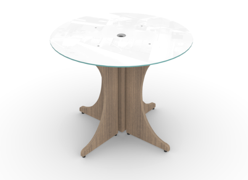 Noce Round Glass Conference Table (CD-P36GT-N (GROUP))