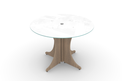 Noce Round Glass Conference Table (CD-P42GT-N (GROUP))