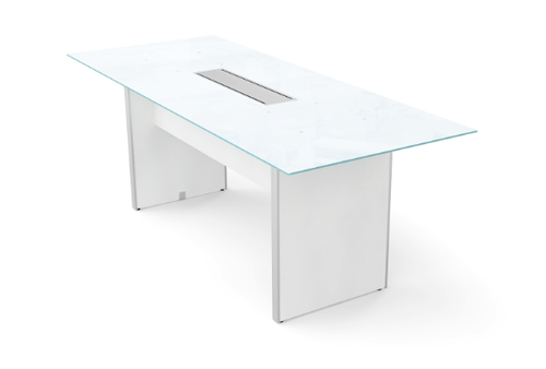 Blanco Rectangular Glass Top Conference Table (CD-RGCT7832-B(GROUP))
