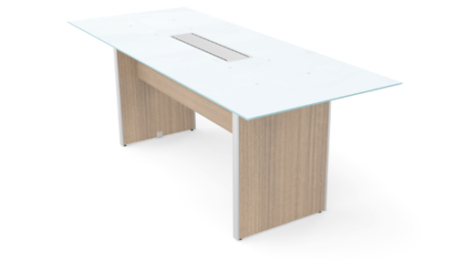 Noce Rectangular Glass Top Conference Table (CD-RGCT7832-N(GROUP))