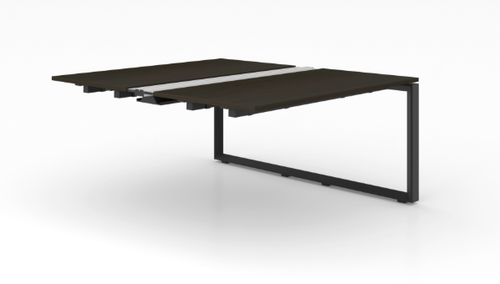 Espresso Veloce Double Station Add-On/Extension with Wire Management , Black Frame (CD-VDS2448-AE-BLK-E(GROUP))