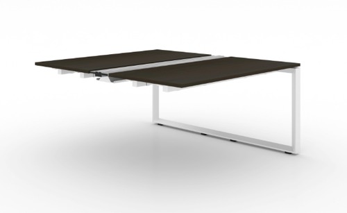 Espresso Veloce Double Station Add-On/Extension with Wire Management , White Frame (CD-VDS2448-AE-WH-E(GROUP))