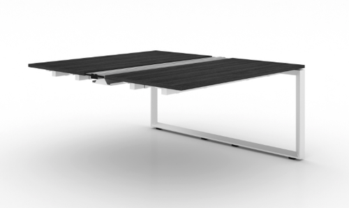 Grigio Veloce Double Station Add-On/Extension with Wire Management , White Frame (CD-VDS2448-AE-WH-G(GROUP))
