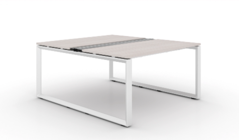 Blanc De Gris Veloce Double Station, White Frame (CD-VDS2466-WH-BDG(GROUP))