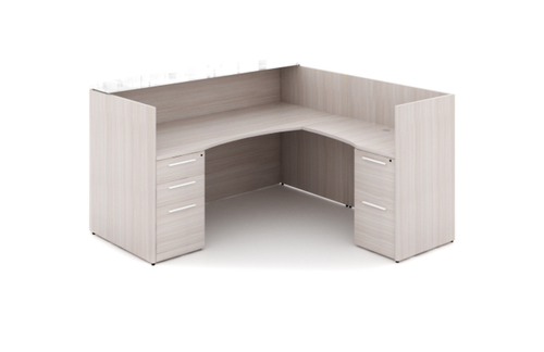 L-Shaped Reception Desk with Glass Transactional Floated Top (P-107-BDG(GROUP)) L-Shaped Reception Desk with Glass Transactional Floated Top (P-107-BDG(GROUP))