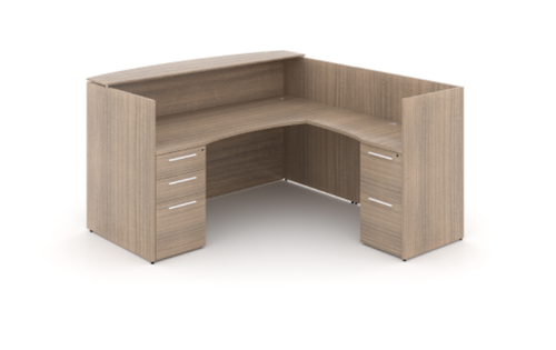 L-Shaped Reception Desk with Glass Transactional Floated Top (P-107-N(GROUP)) L-Shaped Reception Desk with Glass Transactional Floated Top (P-107-N(GROUP))