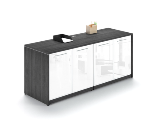 Grigio 4 Glass Door Credenza (P-109-G(GROUP))