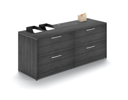 Grigio 4 Drawer Lateral Credenza (P-111-G(GROUP))