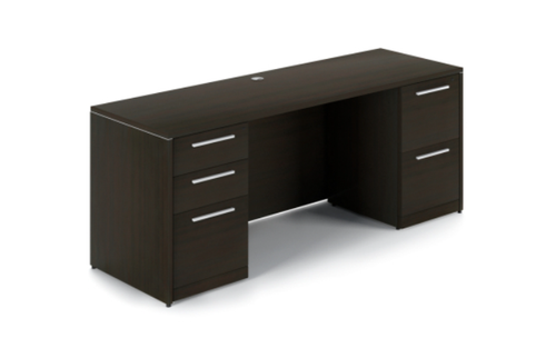Espresso Double Pedestal Credenza (P-115-E)