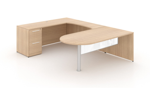 Miele U-Shaped Bullet End Desk (P-121NH-MI)