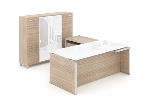 Noce U-Shaped Potenza Executive Desk (P-122-N)
