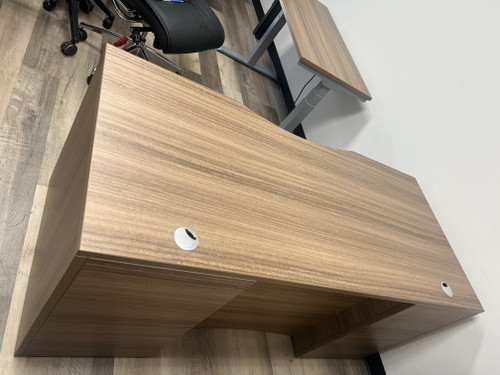 Noce 66" Rectangular Curved Desk & BBF Combo with Modesty Panel (MOSUSEDCDNOCE6630BBF)