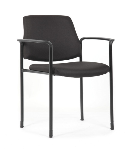 Fabric Stack Guest Chair with Arms (MOS1G6410330FBLK)