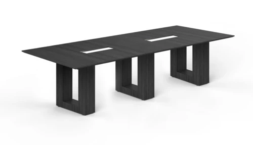 10' Coltello Conference Table in Grigio with Aureola Bases (CD-CCT10-AB-G (GROUP))