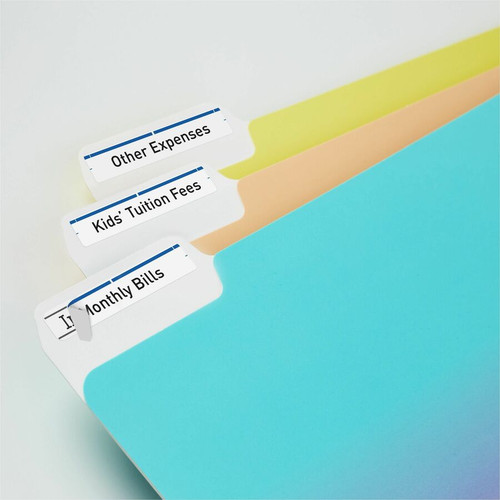 Avery TrueBlock File Folder Labels - Permanent Adhesive - Rectangle - Laser, Inkjet - Blue - - (AVE5766)