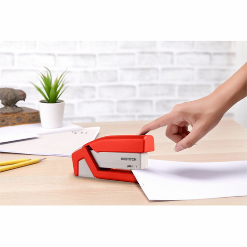 Bostitch InJoy Spring-Powered Antimicrobial Compact Stapler - 20 Sheets Capacity - 105 Staple - - - (ACI1558)