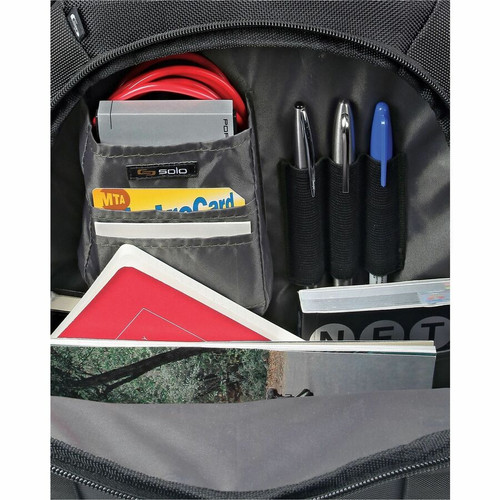 Solo Sterling Carrying Case (Backpack) for 16" Notebook - Black - Ballistic Poly, Polyester Body - (USLCLA7034)