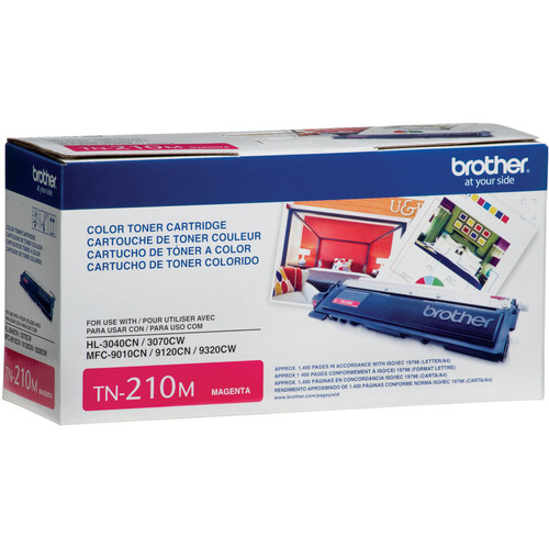Brother Genuine TN210M Magenta Toner Cartridge. - Laser - 1400 Pages - Magenta - 1 Each (BRTTN210M)