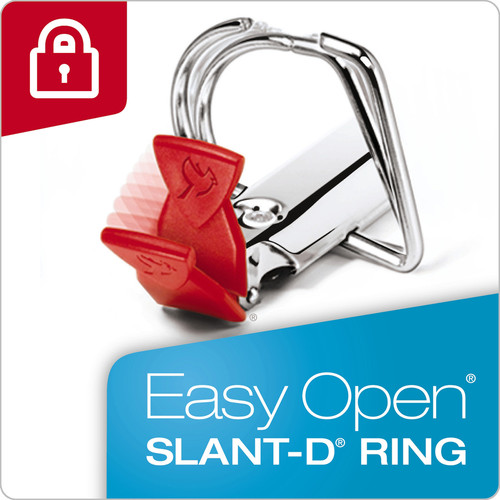 Cardinal EasyOpen Clearvue Slant D-Ring Binders - 5" Binder Capacity - Letter - 8 1/2" x 11" Sheet (CRD10350CB)