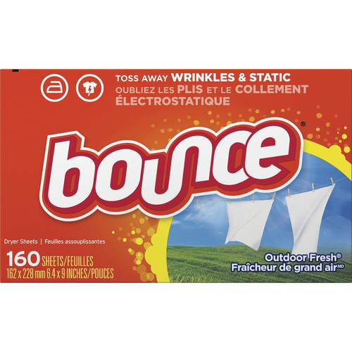 Bounce Dryer Sheets - Sheet - Outdoor Fresh Scent - 160 / Box - 960 / Carton - Orange (PGC80168CT)
