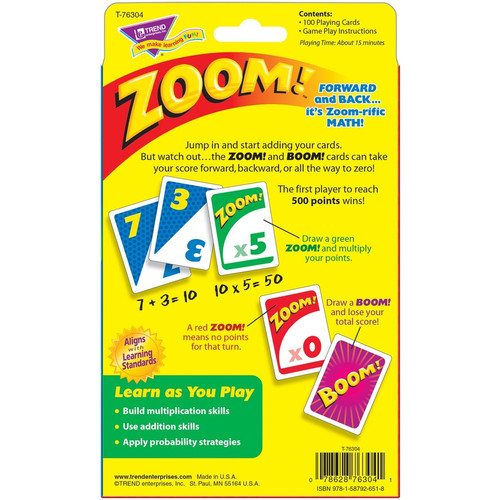 Trend Zoom Multiplication Learning Game - Educational - 1 to 4 Players - 1 Each (TEPT76304)