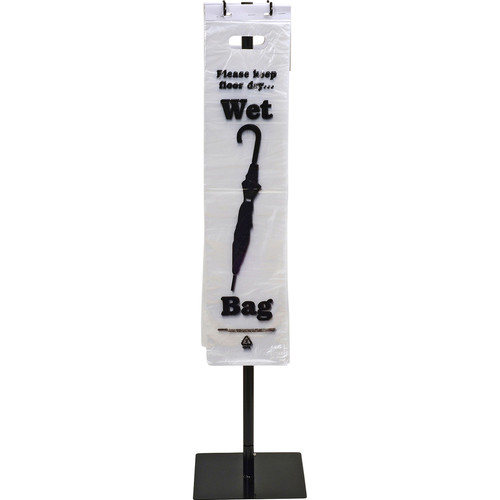 Tatco Wet Umbrella Bags - 7" Width x 31" Length - Clear, Black - Plastic - 1000/Carton - Umbrella (TCO57010)