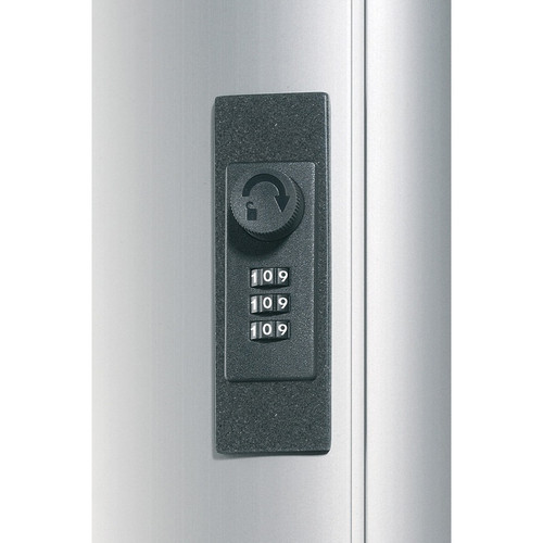 DURABLE Brushed Aluminum Combo Lock 54-Key Cabinet with Drop Box - 11-3/4" W x 15-3/4" H x D - (DBL196823)
