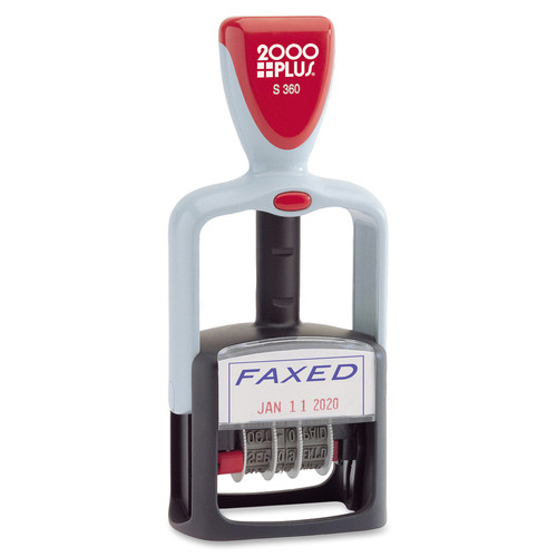 COSCO 2000 Plus S360 Two-color Ink Pad - 1 Each - Blue, Red Ink - Red, Blue (COS061961)