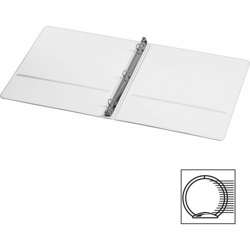 Cardinal ClearVue Locking Round-ring Treated Binder - 5/8" Binder Capacity - Letter - 8 1/2" x 11" (CRD32250)