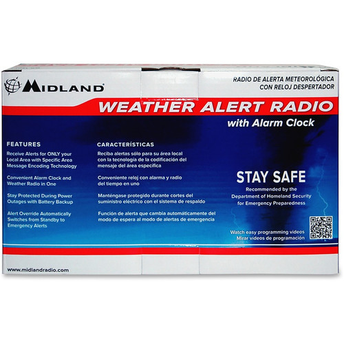 Midland WR120B Weather Alert - with Weather Disaster, NOAA All Hazard, Biological Hazard, Civil - - (MROWR120B)