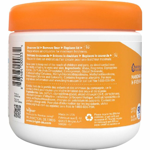 Bright Air Super Odor Eliminator Air Freshener - 14 oz - Mandarin Orange, Fresh Lemon - 60 Day - 1 (BRI900013)