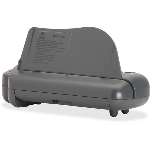 Business Source Electric Adjustable 3-hole Punch - 3 Punch Head(s) - 30 Sheet of 20lb Paper - 1/4" (BSN62901)