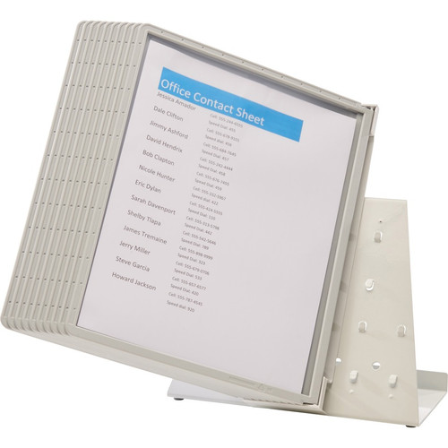 DURABLE VARIO Antimicrobial Desktop Reference Display System - Desktop - 10 Double Sided (DBL535810)