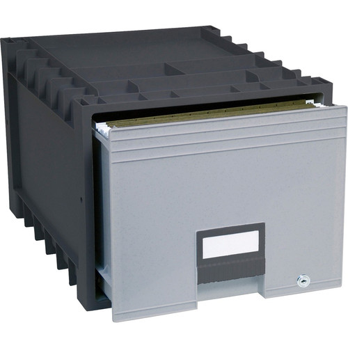 Storex Black/Gray Heavy-duty Archive Drawer - x 18" Width - External Dimensions: 14.3" Length x 18" (STX61178U01C)