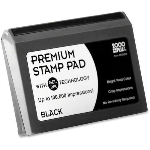 COSCO 2000 Plus Replacement Ink Pad - 1 Each - 2.8" Width x 4.3" Length - Black Ink (COS030253)