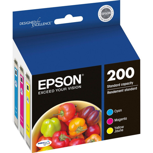 Epson DURABrite Ultra 200 Original Ink Cartridge - Inkjet - Cyan, Magenta, Yellow - 1 Each (EPST200520S)