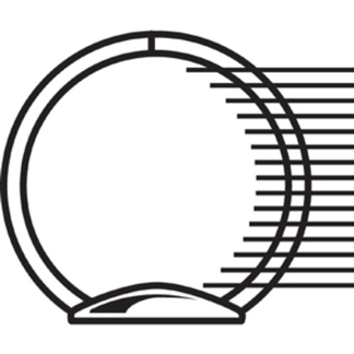 Samsill Economy 1/2" Round Ring View Binders - 1/2" Binder Capacity - Letter - 8 1/2" x 11" Sheet - (SAM18513)